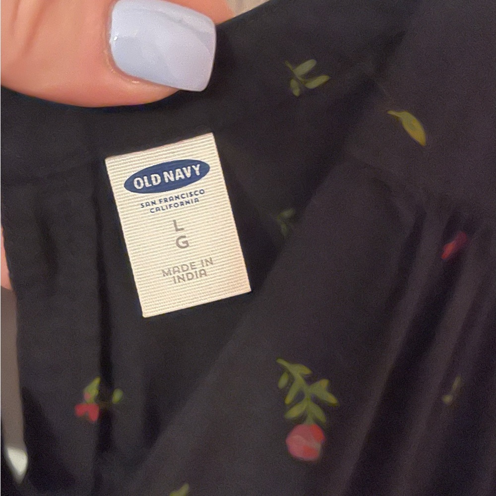 Old Navy Black Floral Tank Dress- Copy - Picture 5 of 11